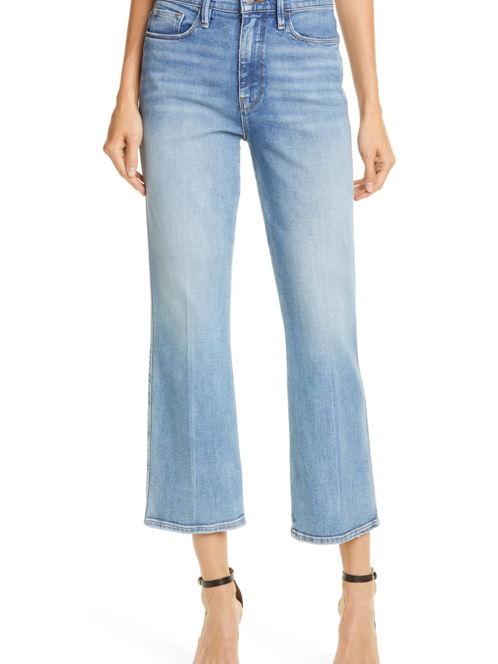Frame Le Sylvia Kick Boot  Light Blue Jeans 27
